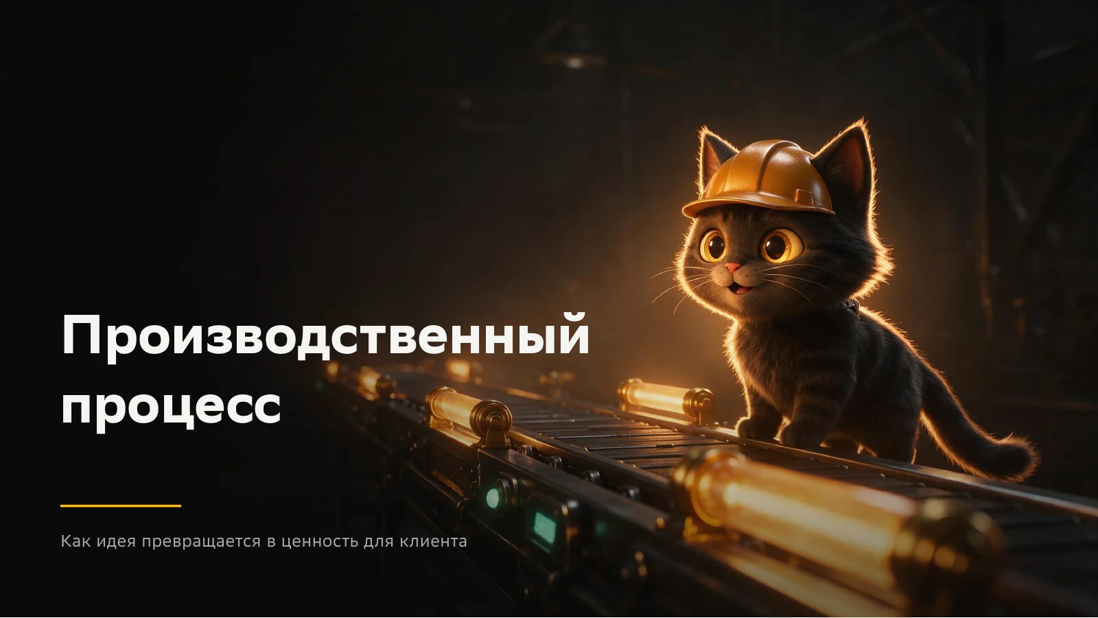 Производственный процесс: титульный слайд